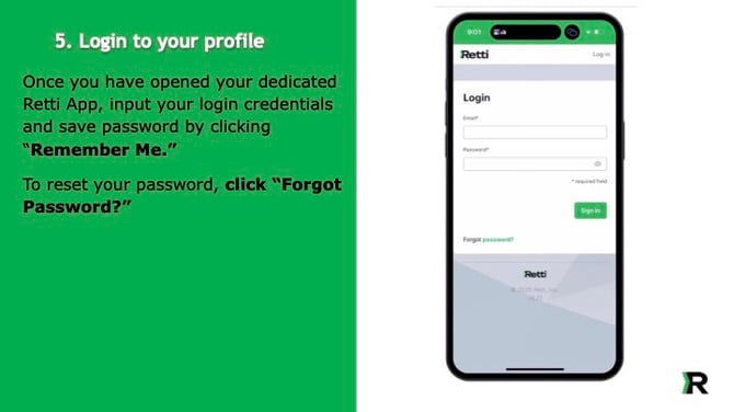 Retti Mobile App Manual 7